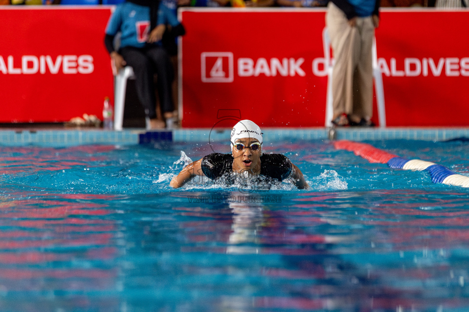 Day 3 of National Swimming Competition 2024 held in Hulhumale', Maldives on Sunday, 15th December 2024. Photos: Hassan Simah / images.mv