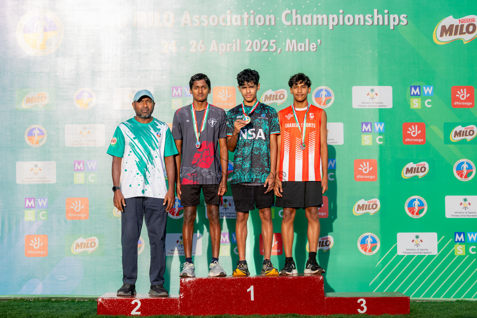 Day 3 of 12th Milo Association Championships was held in Ekuveni Track at Male', Maldives on Saturday, 26th April 2025. Photos: Nausham Waheed / images.mv