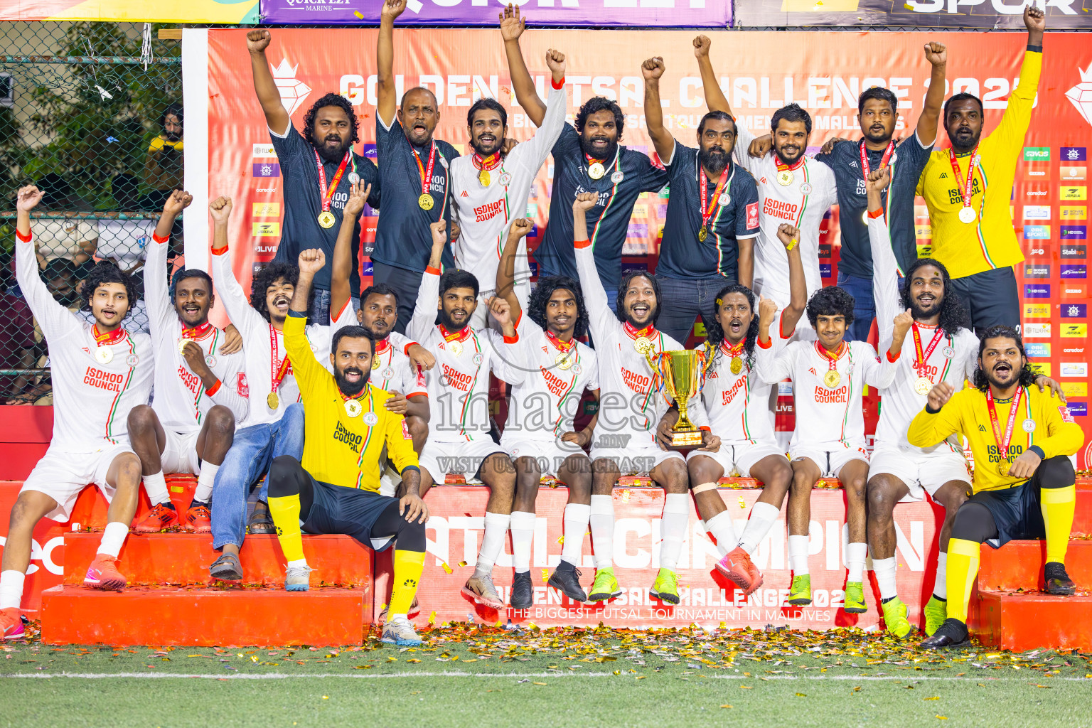L Gan vs L Isdhoo in Laamu Atoll Finals Day 26 of Golden Futsal Challenge 2025 was held on Thursday , 30th January 2025, in Hulhumale', Maldives. Photos: Ismail Thoriq / images.mv