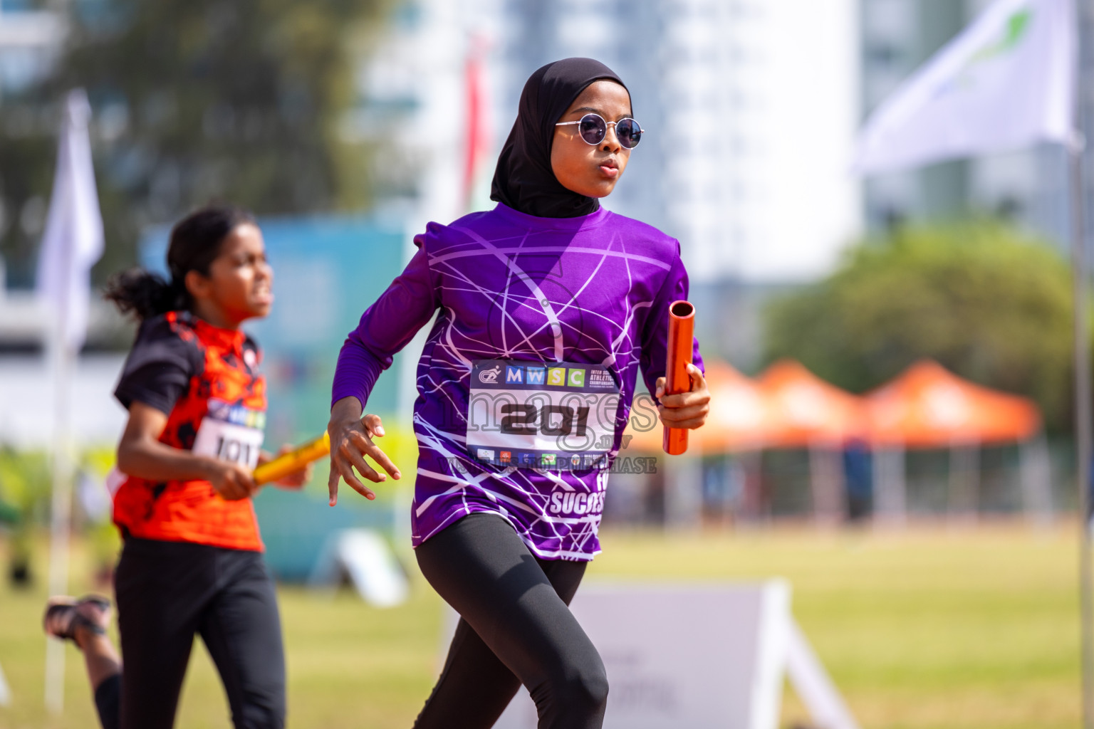 Day 6 of MWSC Interschool Athletics Championships 2024 held in Hulhumale Running Track, Hulhumale, Maldives on Thursday, 14th November 2024. Photos by: Ismail Thoriq / Images.mv