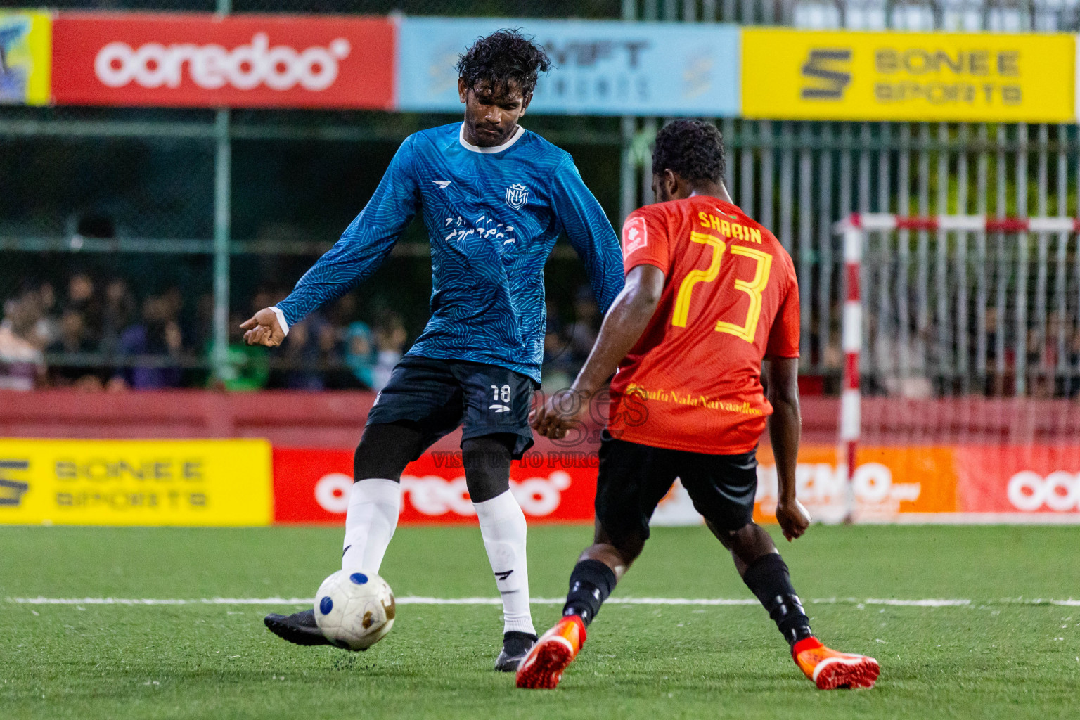 HDh Naivaadhoo vs HDh Nolhivaran in Day 23 of Golden Futsal Challenge 2024 was held on Tuesday , 6th February 2024 in Hulhumale', Maldives Photos: Nausham Waheed / images.mv