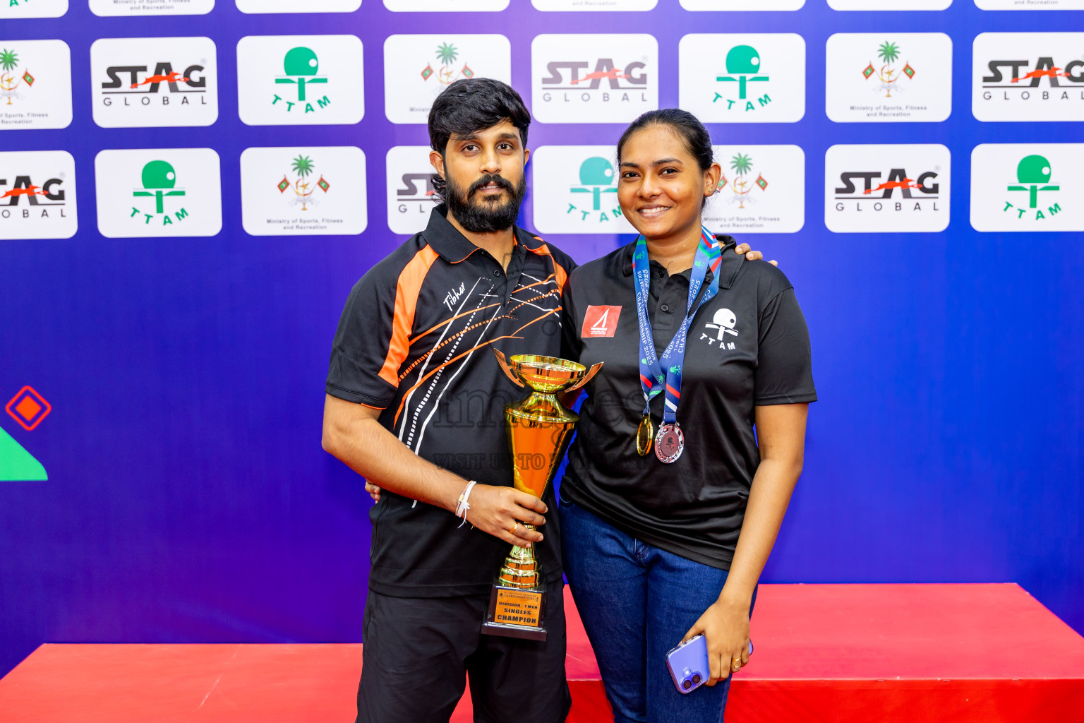 Finals of 30th Table Tennis Association Championship 2025 was held on Saturday, 20th September 2025 in Male' TT Hall, Male', Maldives. Photos: Nausham Waheed / images.mv