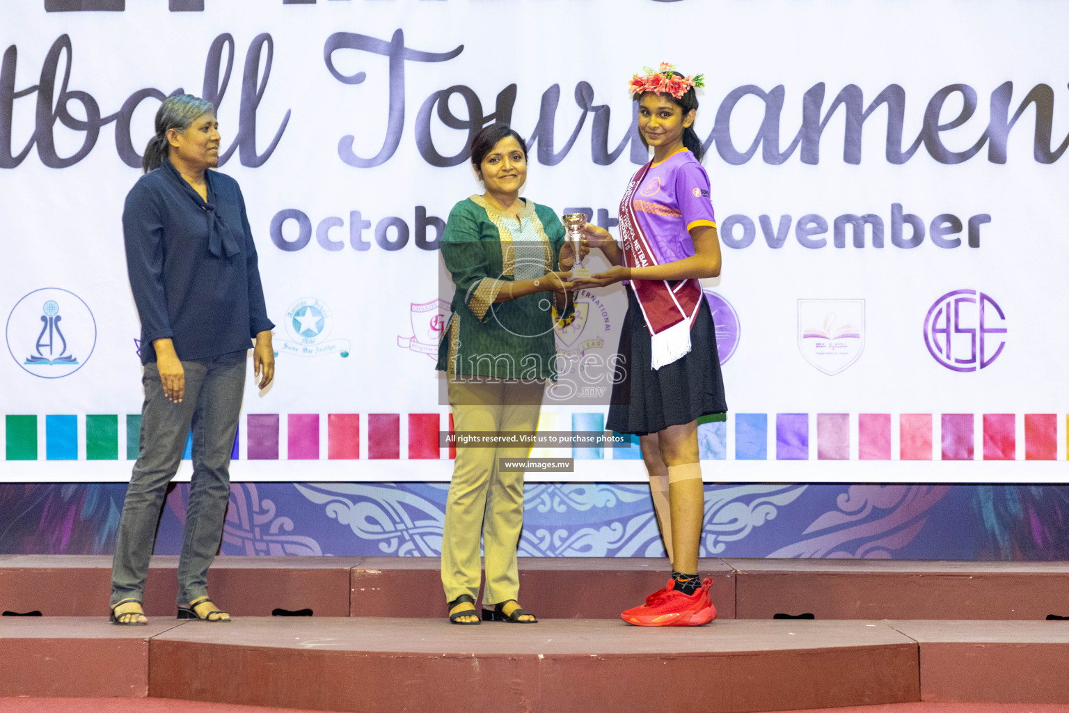 Final of 24th Interschool Netball Tournament 2023 was held in Social Center, Male', Maldives on 7th November 2023. Photos: Nausham Waheed / images.mv