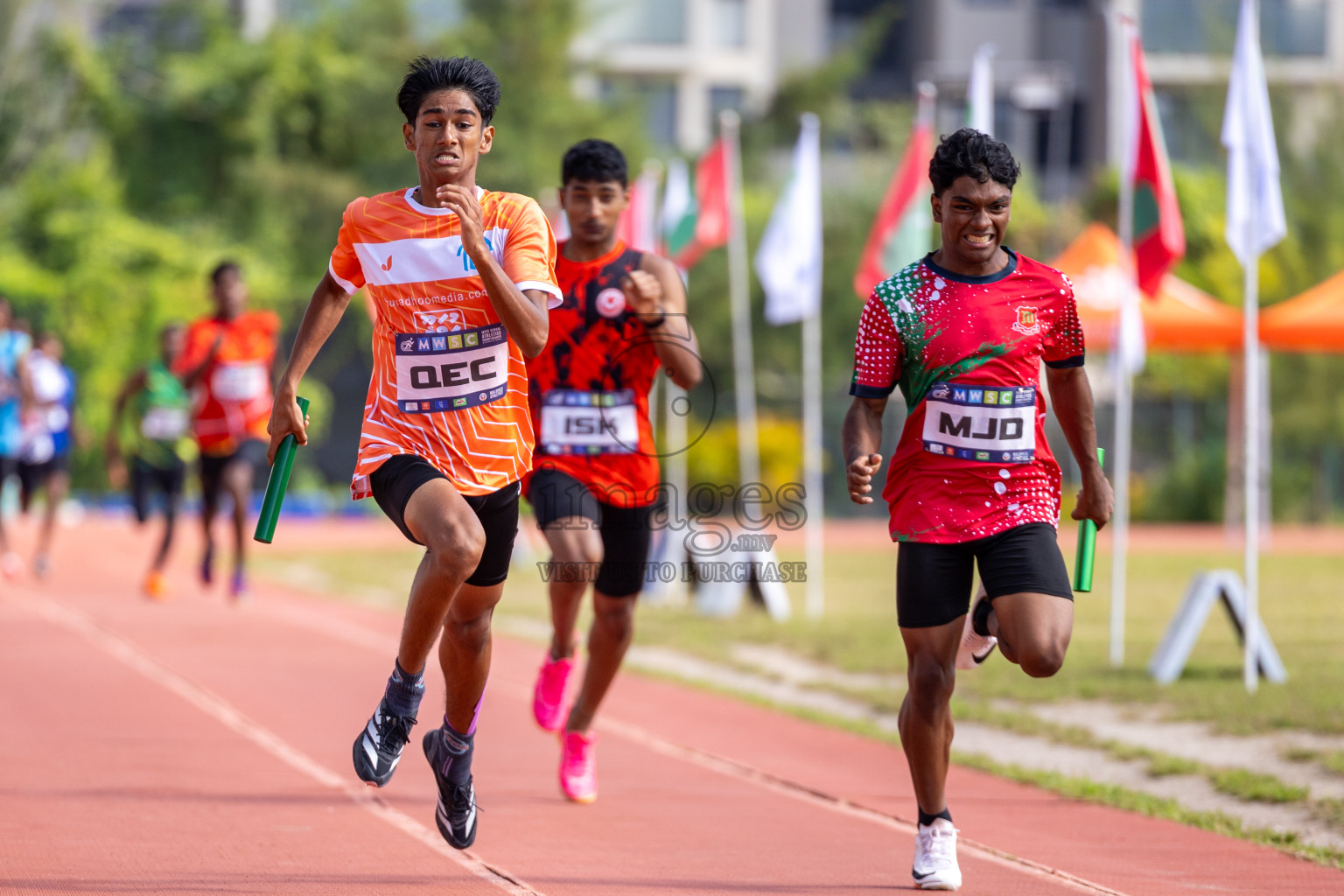 Day 6 of MWSC Interschool Athletics Championships 2024 held in Hulhumale Running Track, Hulhumale, Maldives on Thursday, 14th November 2024. Photos by: Ismail Thoriq / Images.mv