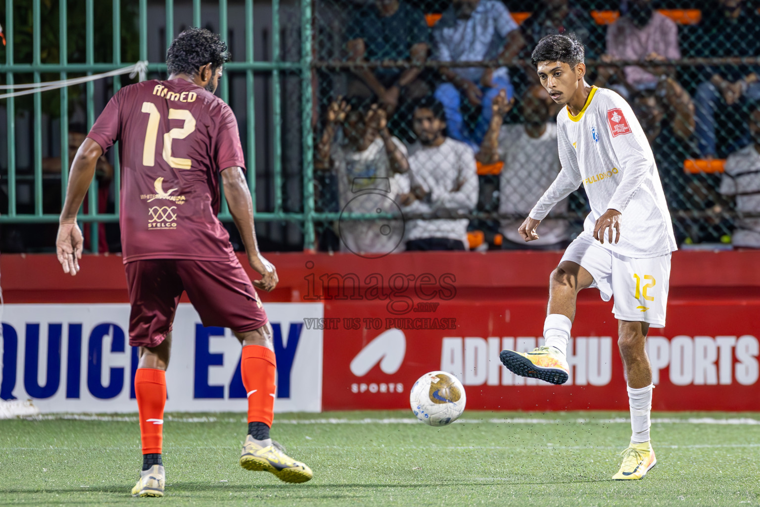 V Fulidhoo vs V Keyodhoo in Day 15 of Golden Futsal Challenge 2025 was held on Sunday, 19th January 2025, in Hulhumale', Maldives. Photos: Ismail Thoriq / images.mv