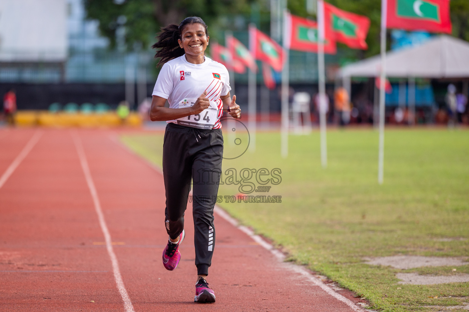 Day 2 of 33rd National Athletics Championship was held in Ekuveni Track at Male', Maldives on Friday, 6th September 2024. Photos: Shuu Abdul Sattar / images.mv