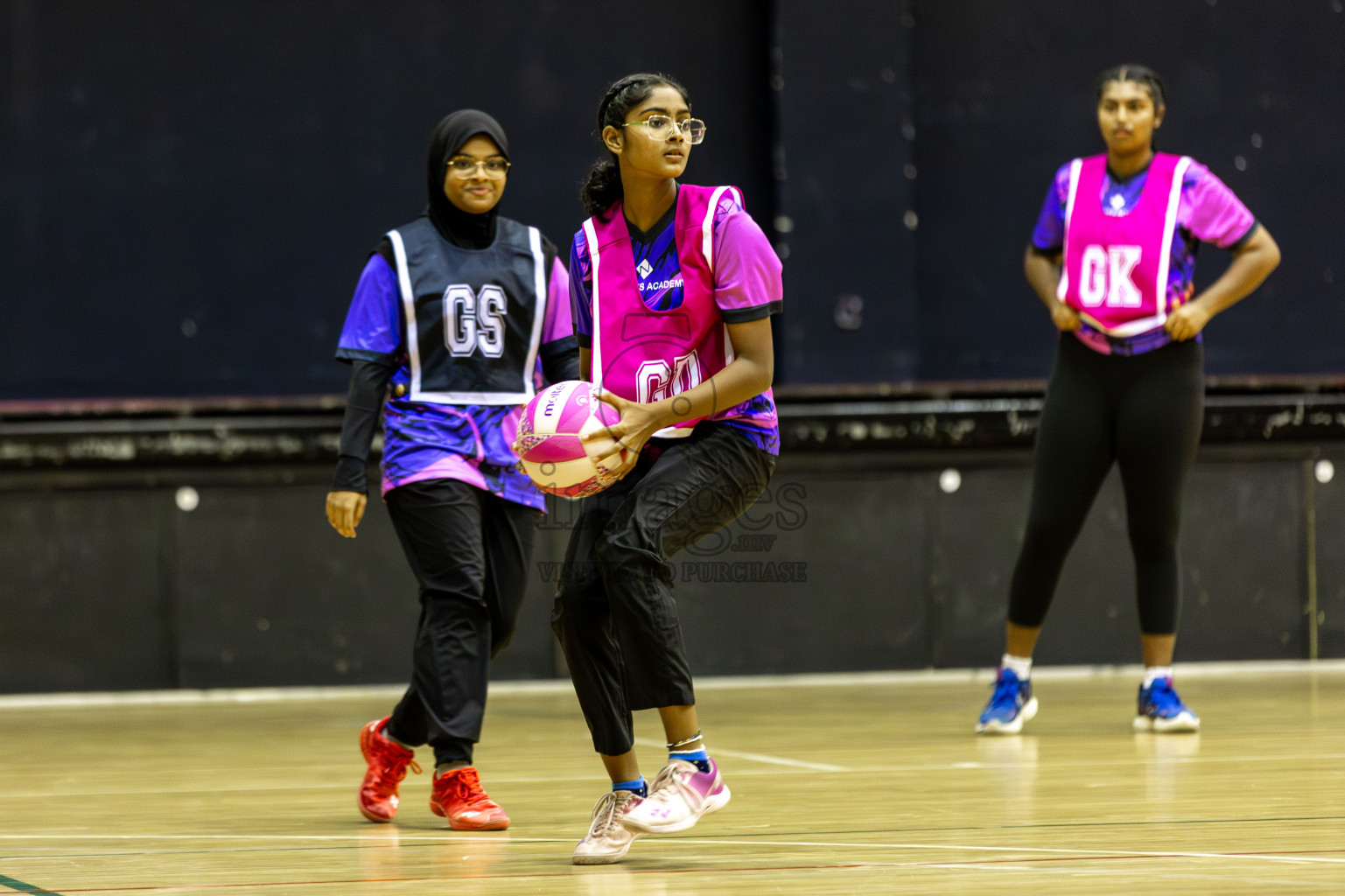 N Sports Academy B vs N Sports Academy A in Day 6 of 3rd Netball Junior Championship, held at Social Center on Friday 24th January 2025 . Photos: Shuu Abdul Sattar / images.mv