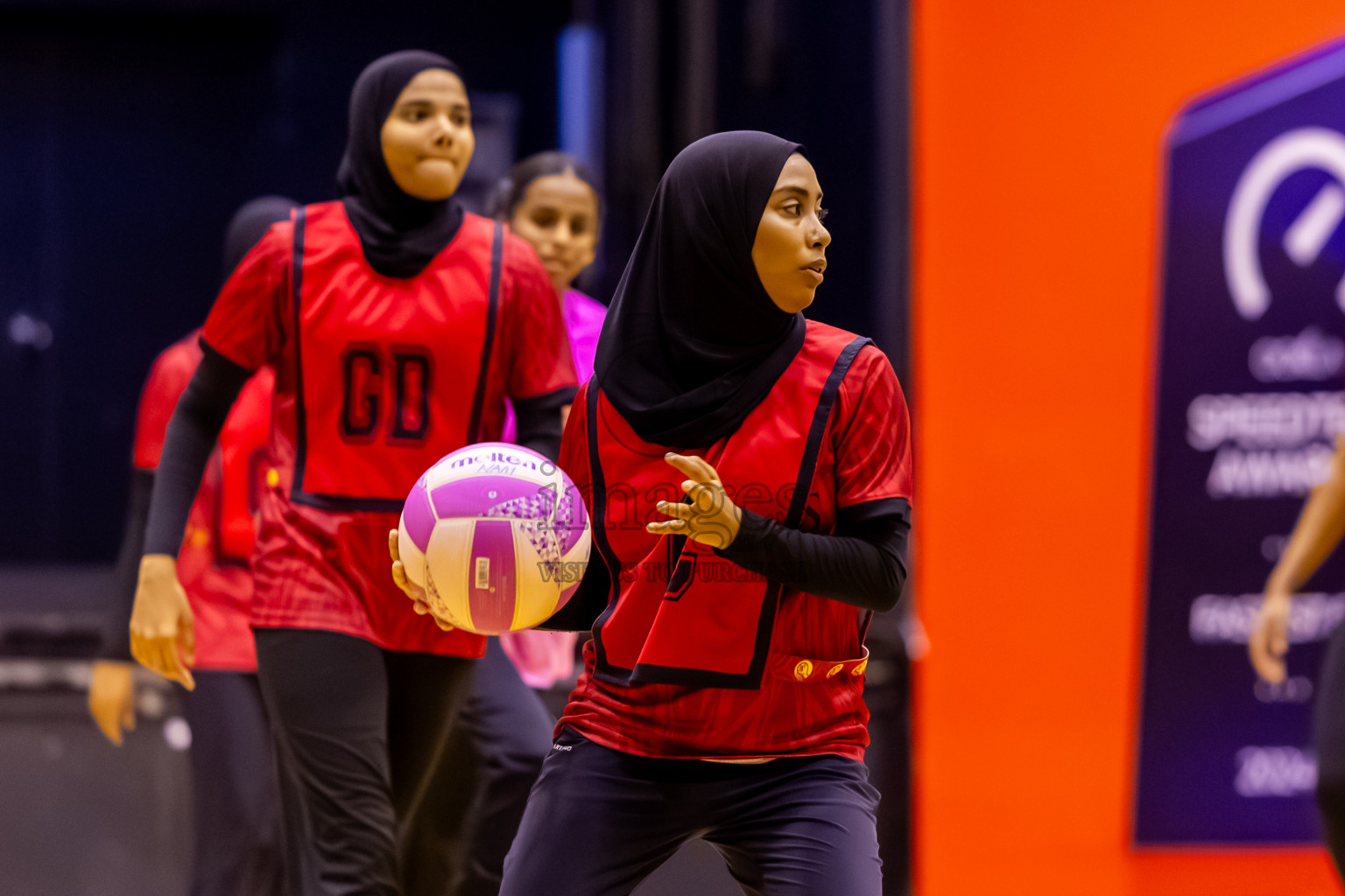 C Matrix vs Xenith SC in Day 7 of 24th Milo Netball Association Championship was held in Social Center at Male', Maldives on Sunday, 7th September 2025. Photos: Nausham Waheed / images.mv