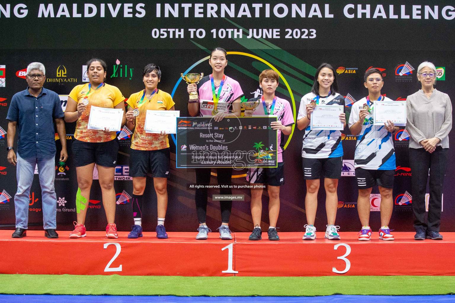 Finals of Li-Ning Maldives International Challenge 2023, was is held in Ekuveni Indoor Court, Male', Maldives on Saturday, 10th June 2023. Photos: Ismail Thoriq / images.mv