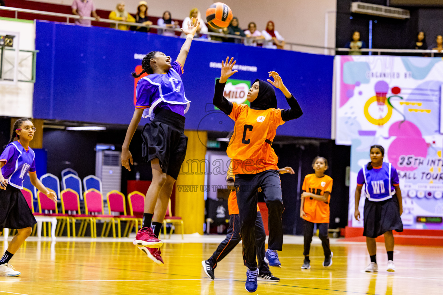 Day 8 of 25th Inter-School Netball Tournament was held in Social Center at Male', Maldives on Sunday, 18th August 2024. Photos: Nausham Waheed / images.mv