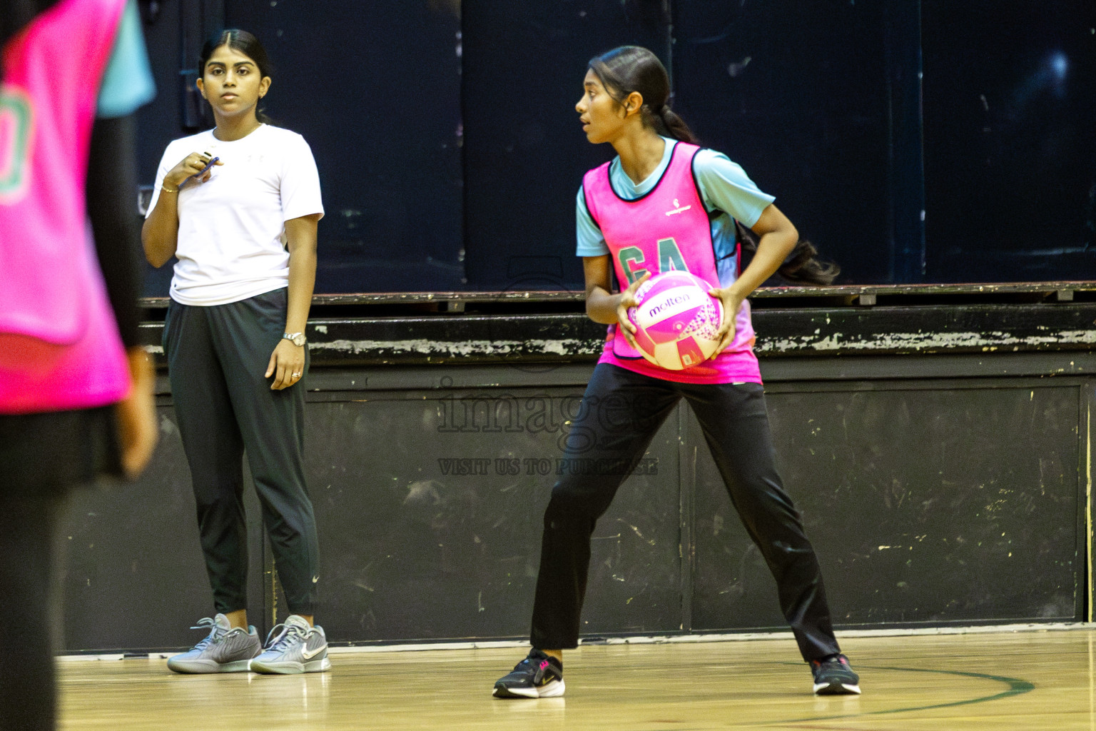 Fionti SC vs Young Netters A in Day 6  of 3rd Netball Junior Championship, held at Social Center on Friday 24th January 2025 . Photos: Shuu Abdul Sattar / images.mv