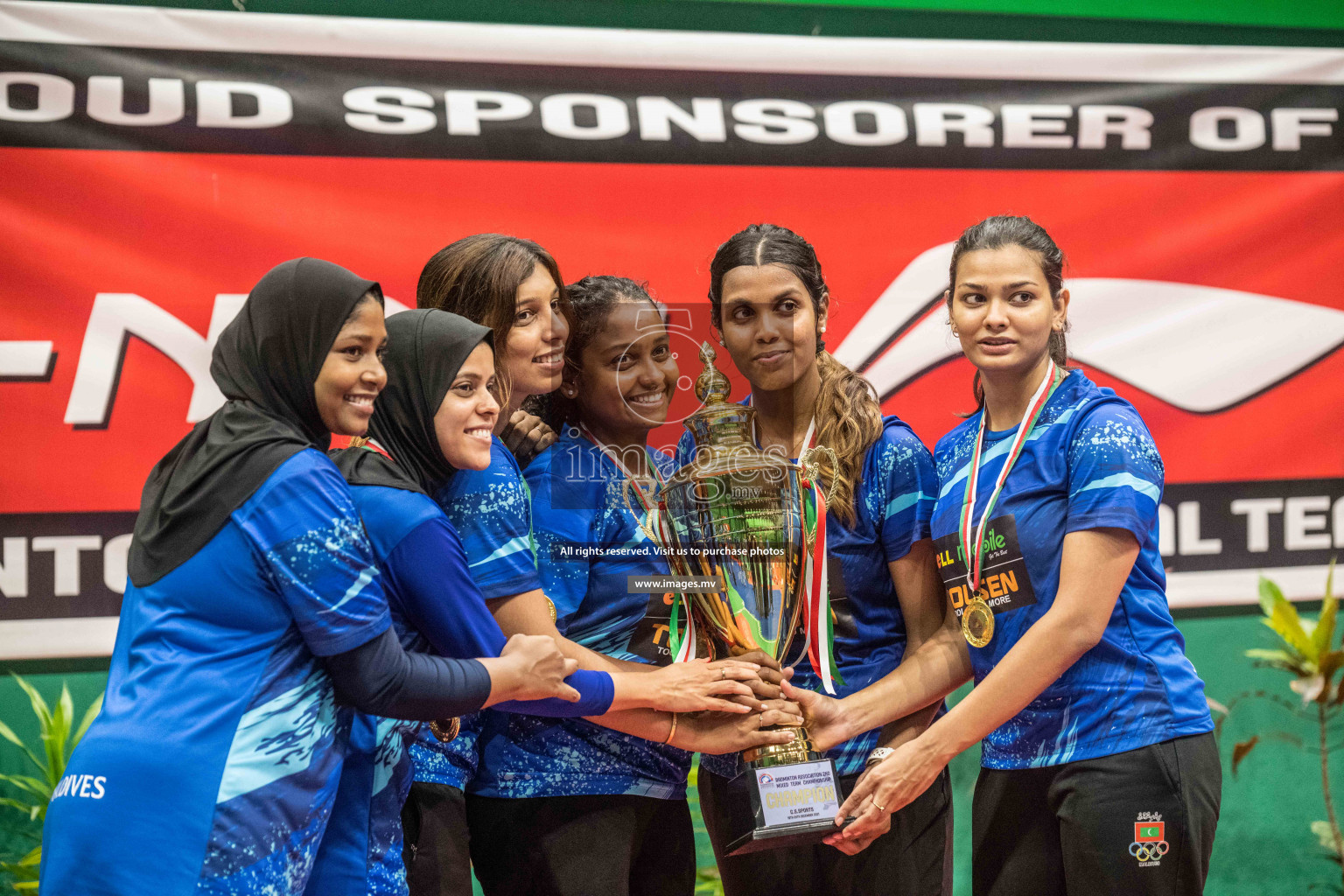 Final of Badminton association mixed group championship 2021 held in Male', Maldives Photos by Nausham Waheed