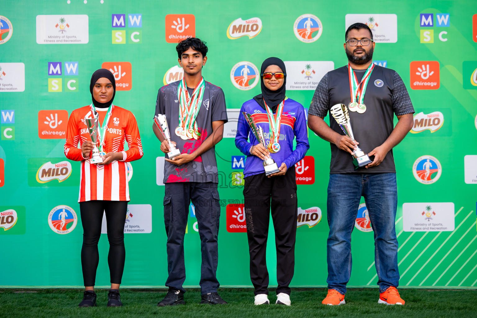 Day 3 of 12th Milo Association Championships was held in Ekuveni Track at Male', Maldives on Saturday, 26th April 2025. Photos: Nausham Waheed / images.mv