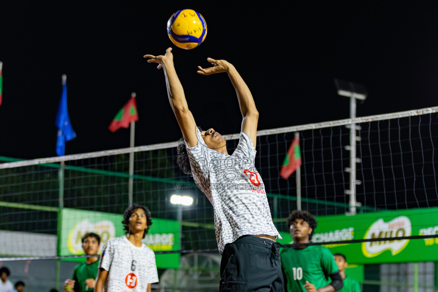 Semi Finals of Milo National Junior Volleyball Championship 2025 Day 5 was held on Thursday, 27th November 2025 at Ekuveni Turf Court Male', Maldives. Photos: Areef Adam / images.mv