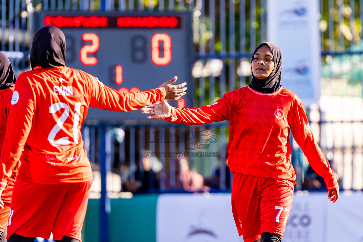 Eydhafushi vs Kihaadhoo in Day 4 of Better in Baa Futsal Fiesta 2025 Woman's division held in B. Eydhafushi, Maldives on Saturday, 8th November 2025. Photos: Nausham Waheed / images.mv