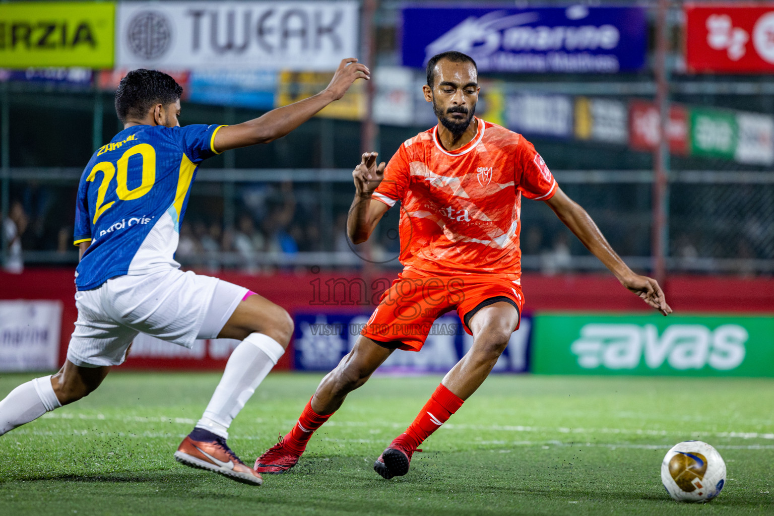 GA Nilandhoo vs GA Kanduhulhudhoo in Day 14 of Golden Futsal Challenge 2025 was held on Saturday, 18th January 2025, in Hulhumale', Maldives. Photos: Nausham Waheed / images.mv