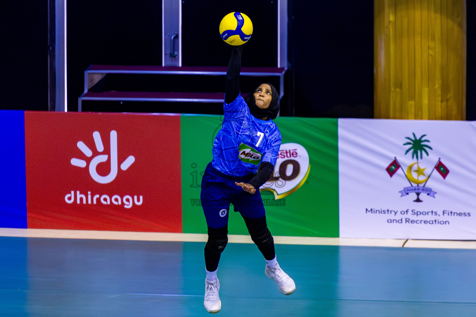 Police Club vs Huraa Community Club in Day 6 of Women's Division of VAM Cup 2025 held in Male', Maldives on Monday, 14th April 2025 at Social Center Indoor Hall Photos By: Nausham Waheed / images.mv