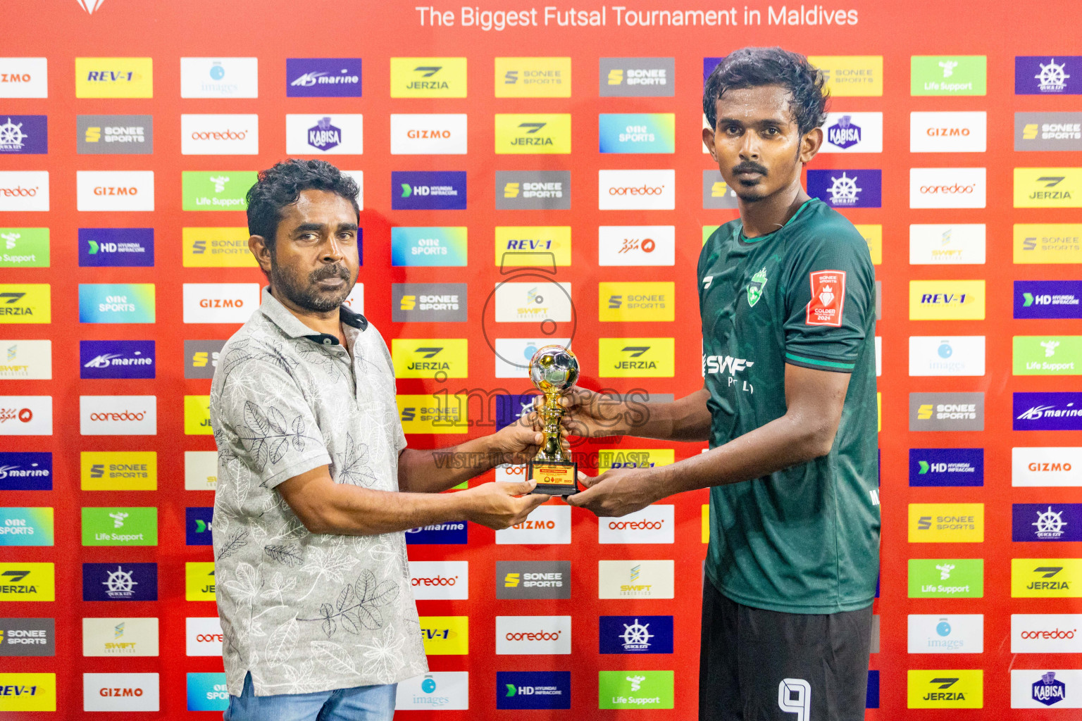 M Maduvvari vs M Raiymandhoo in Day 22 of Golden Futsal Challenge 2024 was held on Monday , 5th February 2024 in Hulhumale', Maldives Photos: Nausham Waheed / images.mv