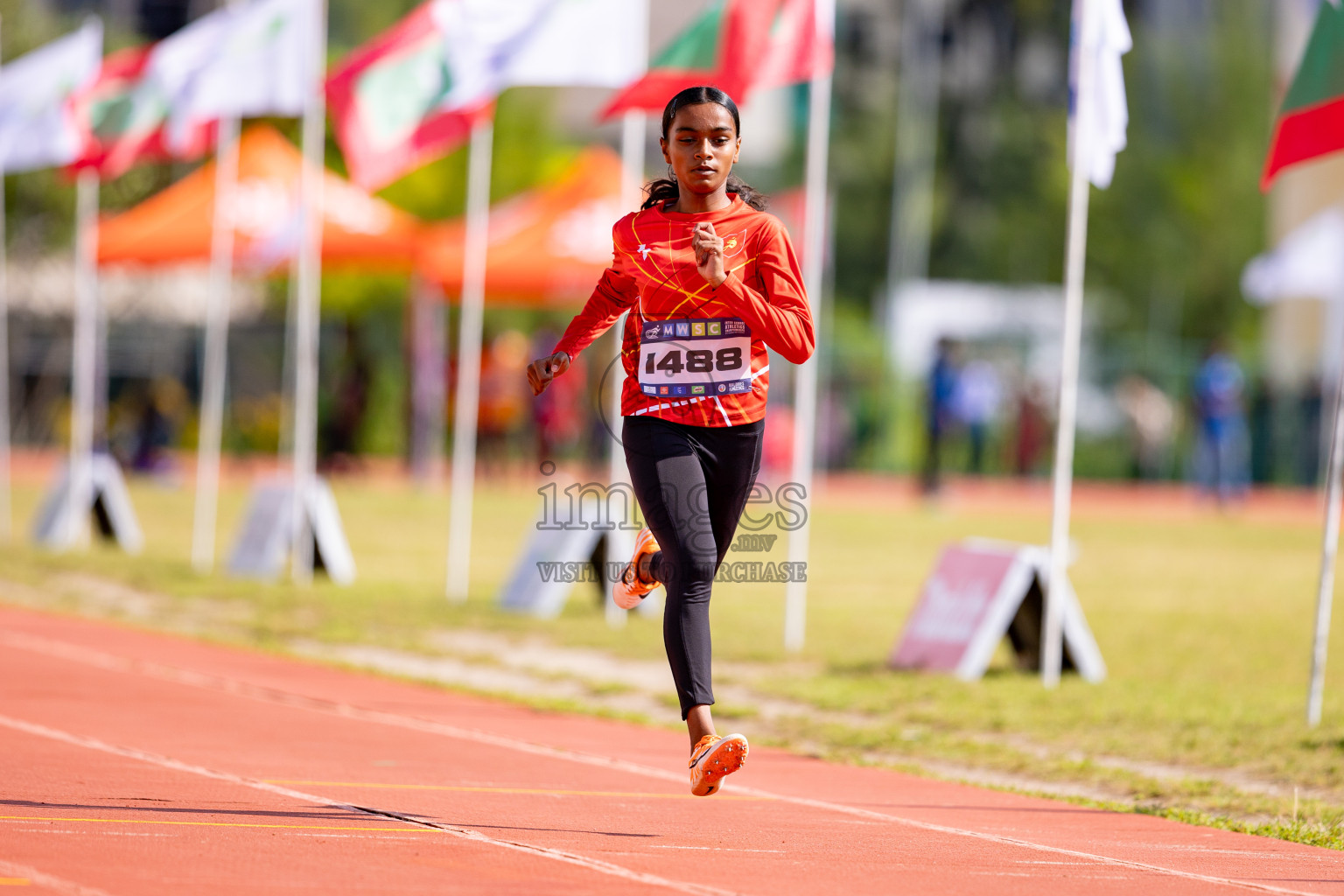 Day 3 of MWSC Interschool Athletics Championships 2024 held in Hulhumale Running Track, Hulhumale, Maldives on Monday, 11th November 2024. 
Photos by: Hassan Simah / Images.mv