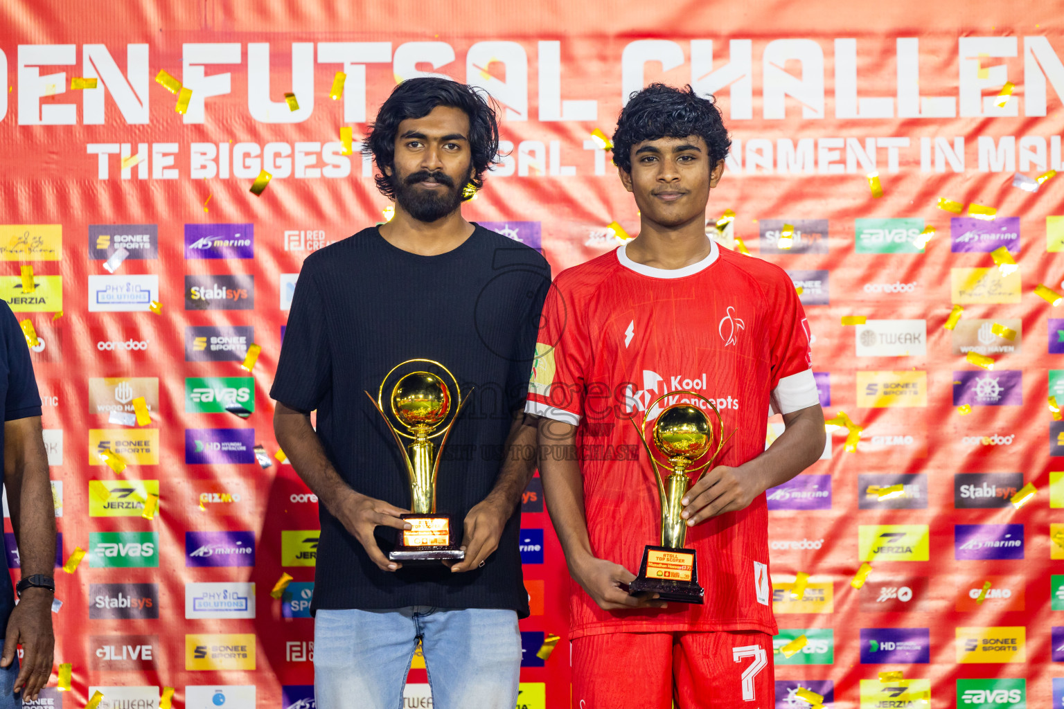 F Dhanraboodhoo vs F Magoodhoo in Faafu Atoll Finals in Day 25 of Golden Futsal Challenge 2025 was held on Wednesday , 28th January 2025, in Hulhumale', Maldives. Photos: Nausham Waheed / images.mv