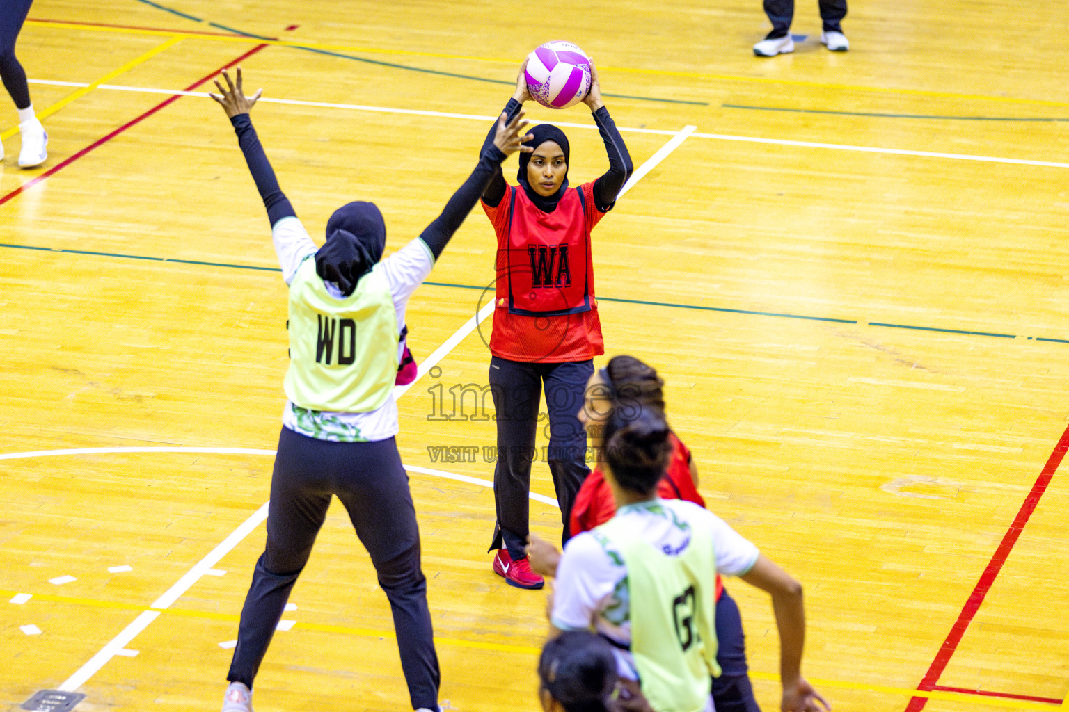 Club Matrix vs Club Green Streets in Division 1 of National Netball Tournament 2025 held in Ekuveni Netball Court at Male', Maldives on Saturday, 24th May 2025. Photos: Hassan Simah / images.mv