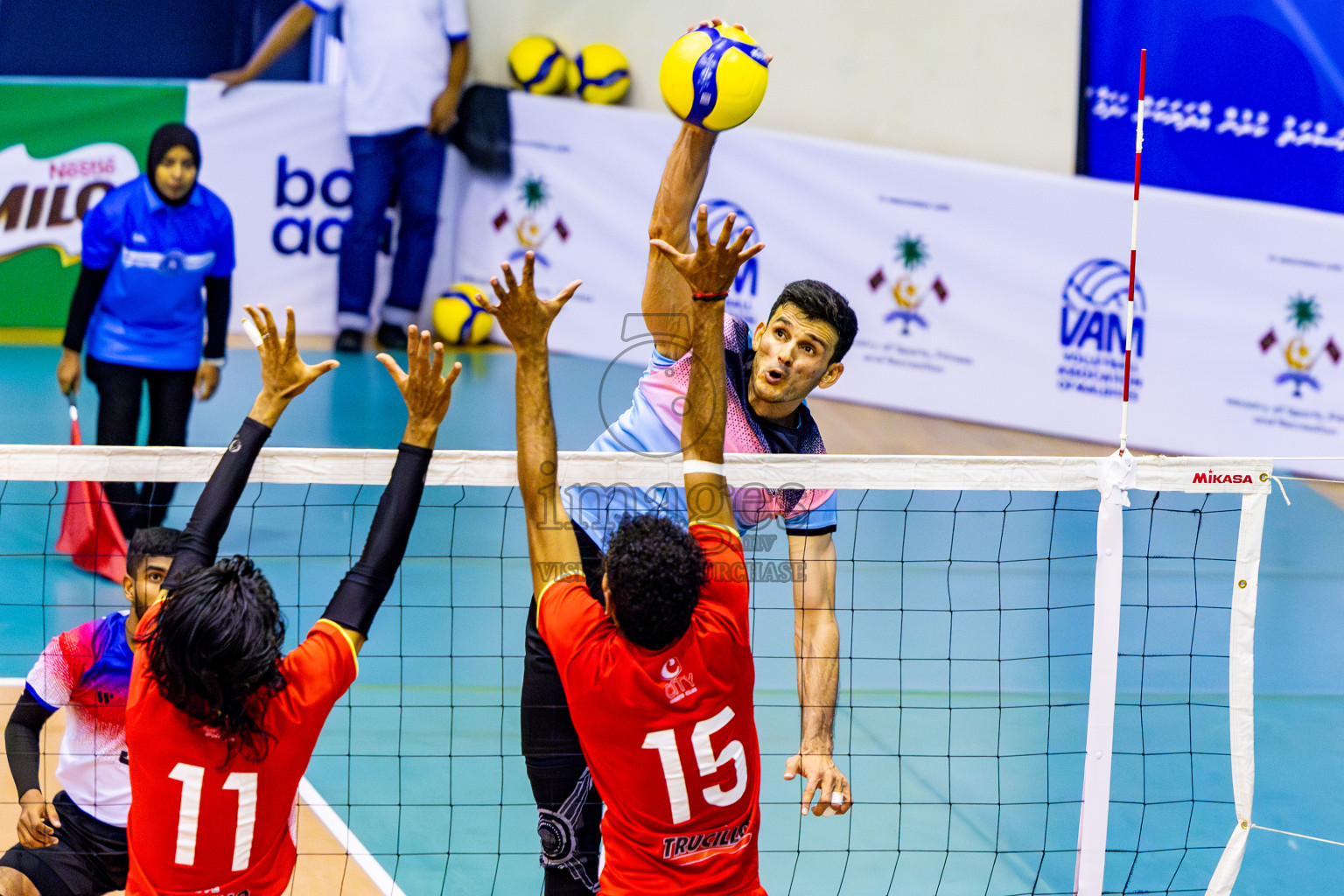 City Sports Club vs Blues for Volleyball in Day 3 of MILO VAM Cup 2024 Men's Division was held in Social Center Indoor Hall on Wednesday, 30th October 2024. Photos: Nausham Waheed / images.mv