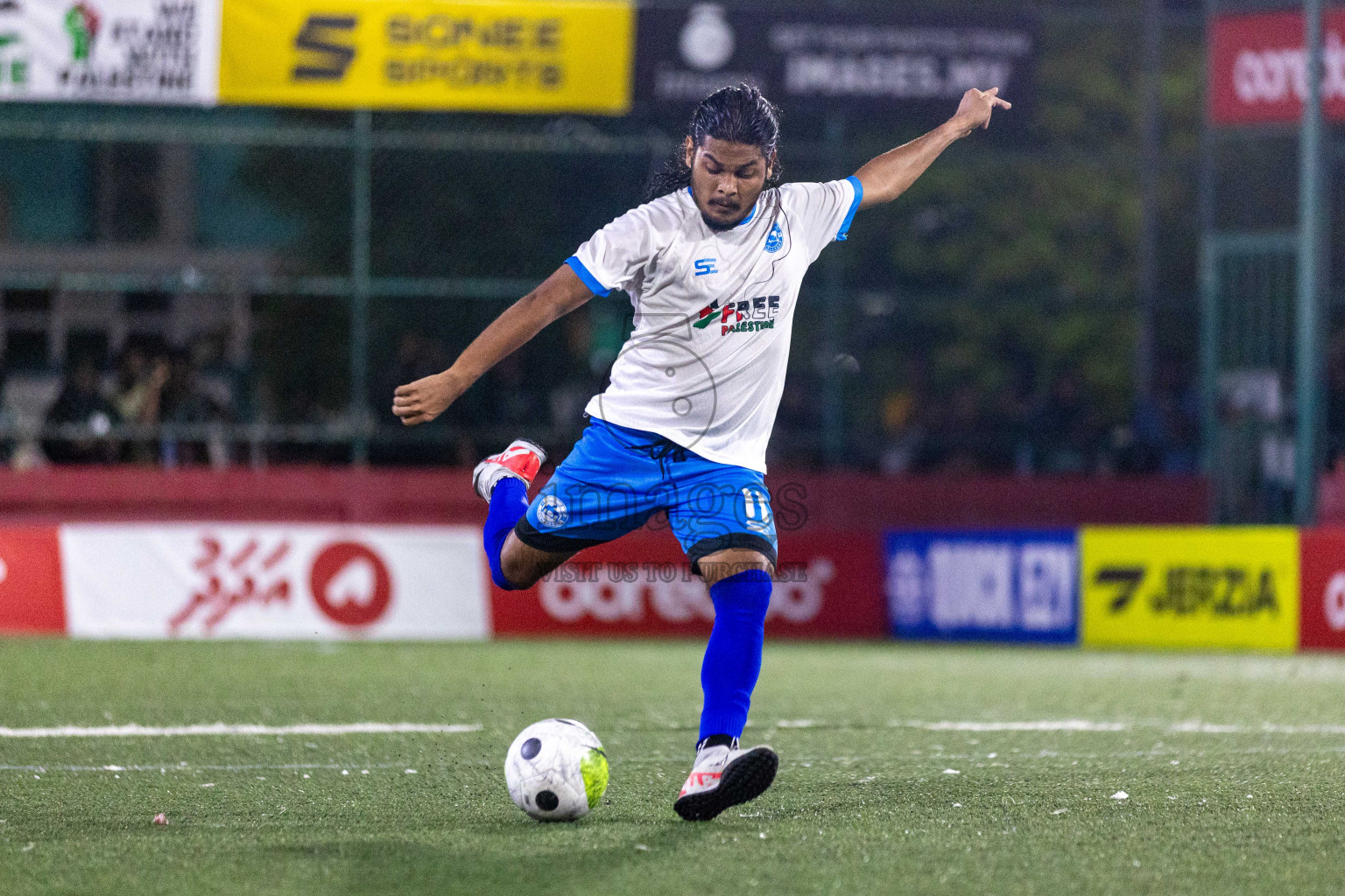 Th Madifushi vs Th Veymandoo in Day 20 of Golden Futsal Challenge 2024 was held on Saturday , 3rd February 2024 in Hulhumale', Maldives Photos: Nausham Waheed / images.mv