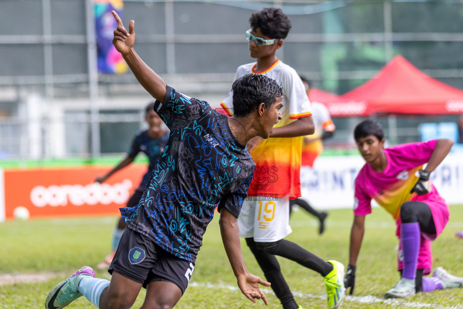 Club Eagles vs Super United Sports (U14) in Day 4 of Dhivehi Youth League 2024 held at Henveiru Stadium on Thursday, 28th November 2024. Photos: Shuu Abdul Sattar/ Images.mv