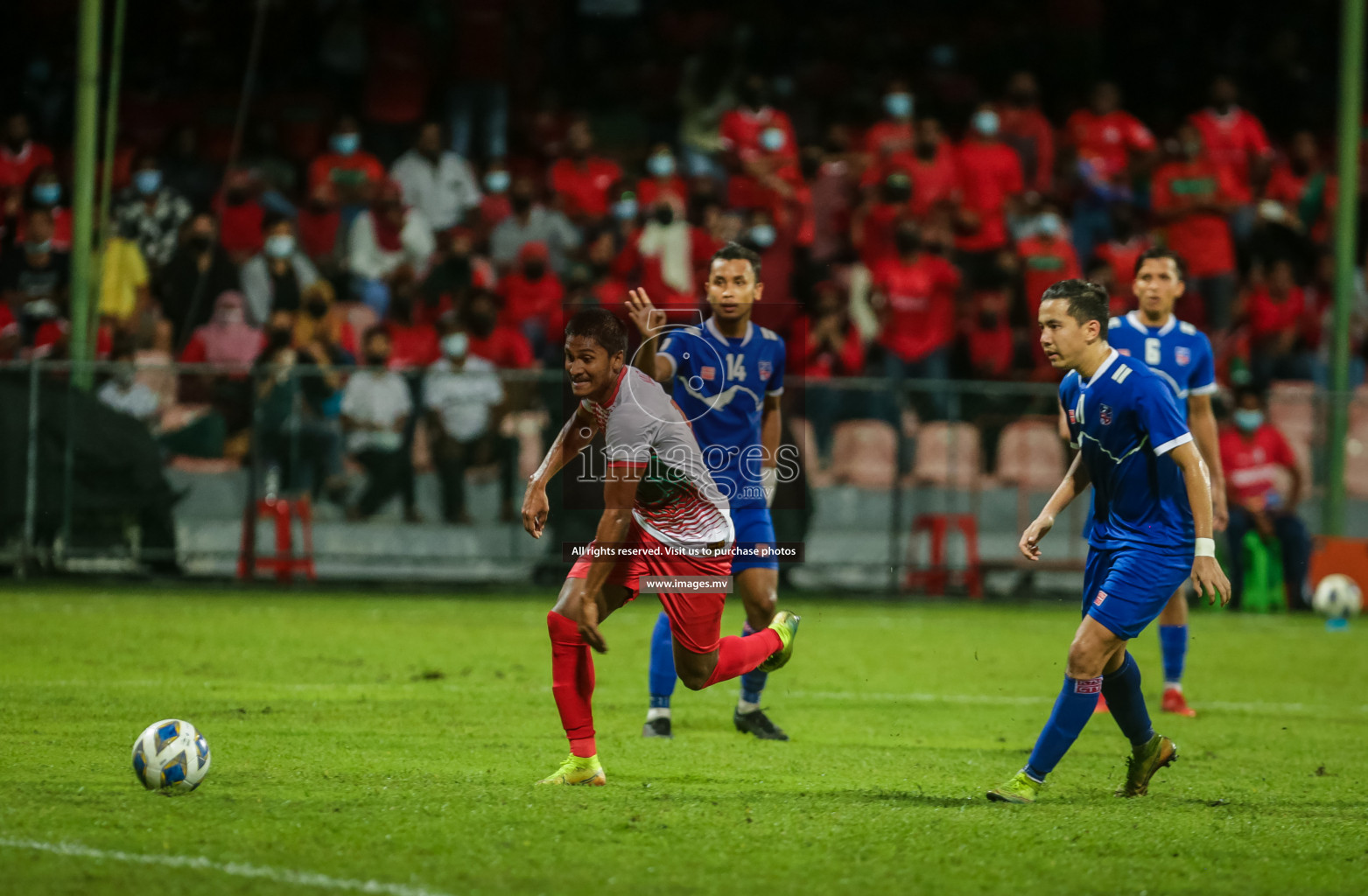 Maldives vs Nepal in SAFF Championship 2021 held on 1st October 2021 in Galolhu National Stadium, Male', Maldives