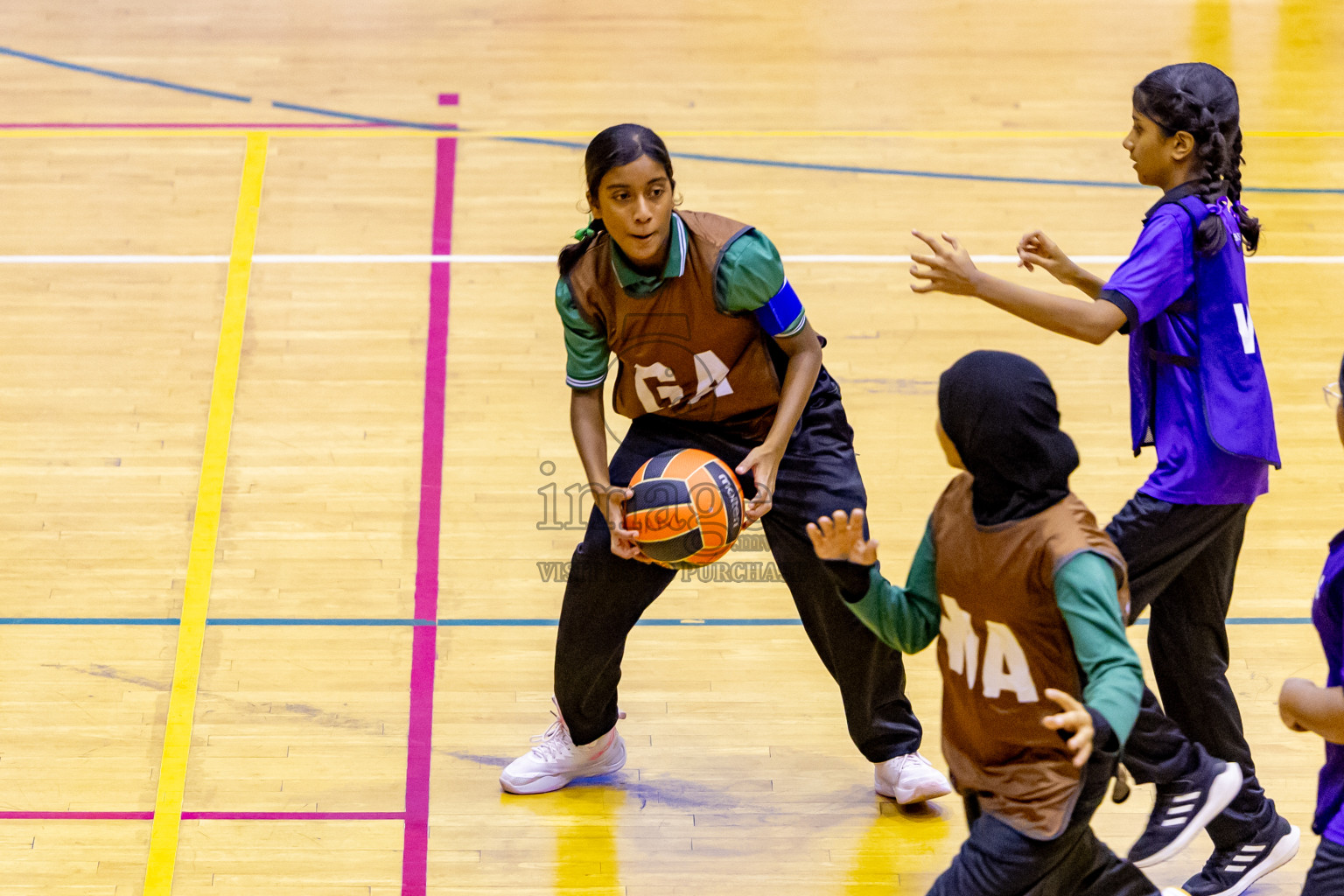 Day 10 of 25th Inter-School Netball Tournament was held in Social Center at Male', Maldives on Tuesday, 20th August 2024. Photos: Nausham Waheed / images.mv