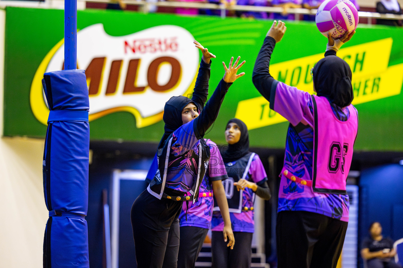 N Sports Academy B vs N Sports Academy A U17 Finals of 3rd Netball Junior Championship, held at Social Center on Saturday, 25th January 2025 . Photos: Nausham Waheed / images.mv