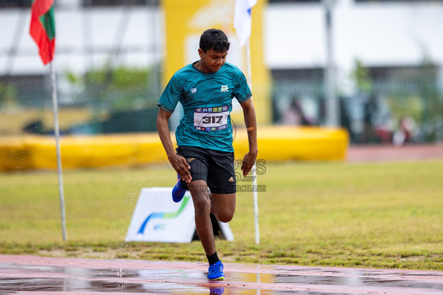 Day 1 of MWSC Interschool Athletics Championships 2024 held in Hulhumale Running Track, Hulhumale, Maldives on Saturday, 9th November 2024. 
Photos by: Ismail Thoriq / images.mv