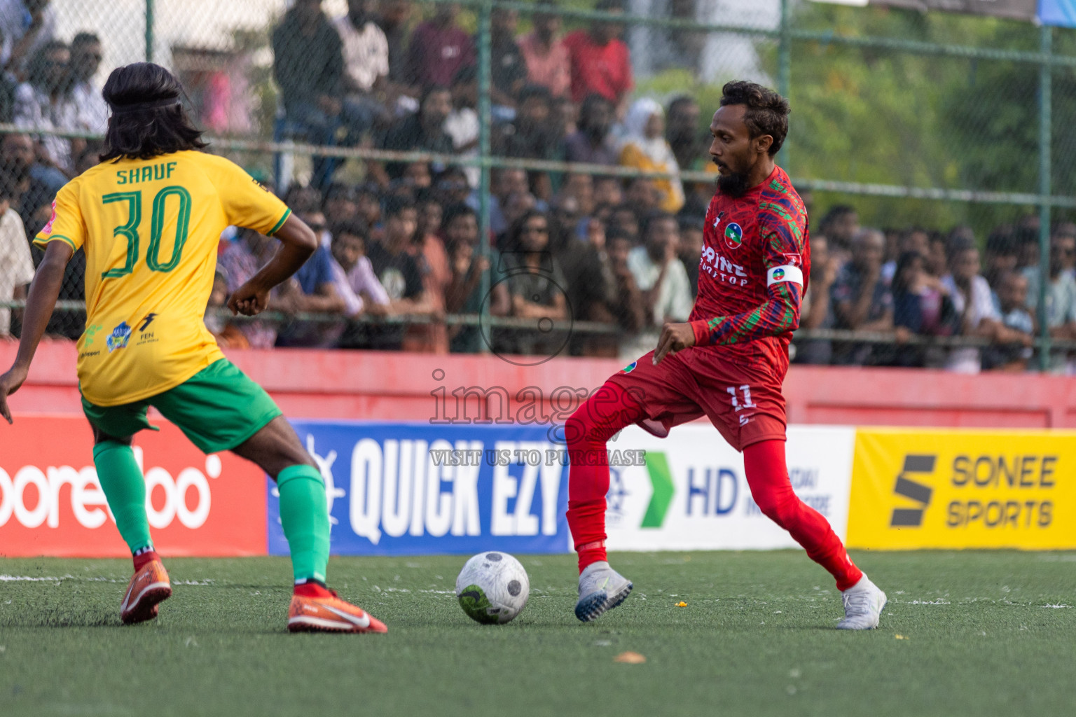 GDh Vaadhoo VS GDh Thinadhoo in Day 12 of Golden Futsal Challenge 2024 was held on Friday, 26th January 2024, in Hulhumale', Maldives Photos: Nausham Waheed / images.mv