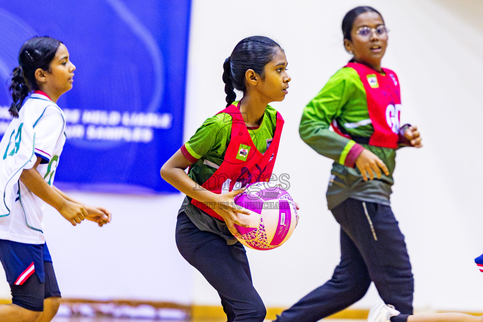Fiontti Sports Club vs Net Queens in Day 2 of 3rd Junior Championship - Netball association of Maldives, held at Social Center on Monday 20th January 2025 . Photos by Nausham Waheed