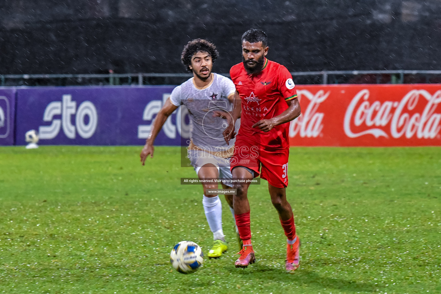 Da Grande vs Club Teenage in Dhivehi Premier League Qualification 22 on 24th Aug 2022, held in National Football Stadium, Male', Maldives Photos: Nausham Waheed / Images.mv