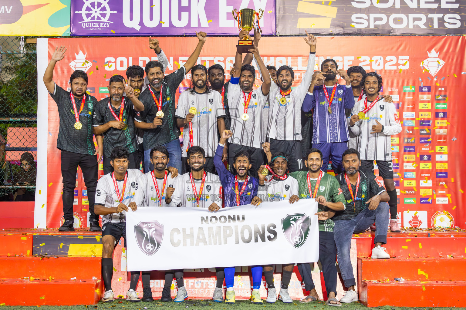 N Holhudhoo vs N Miladhoo in Noonu Atoll Final in Day 24 of Golden Futsal Challenge 2025 was held on Tuesday , 28th January 2025, in Hulhumale', Maldives. Photos: Ismail Thoriq / images.mv