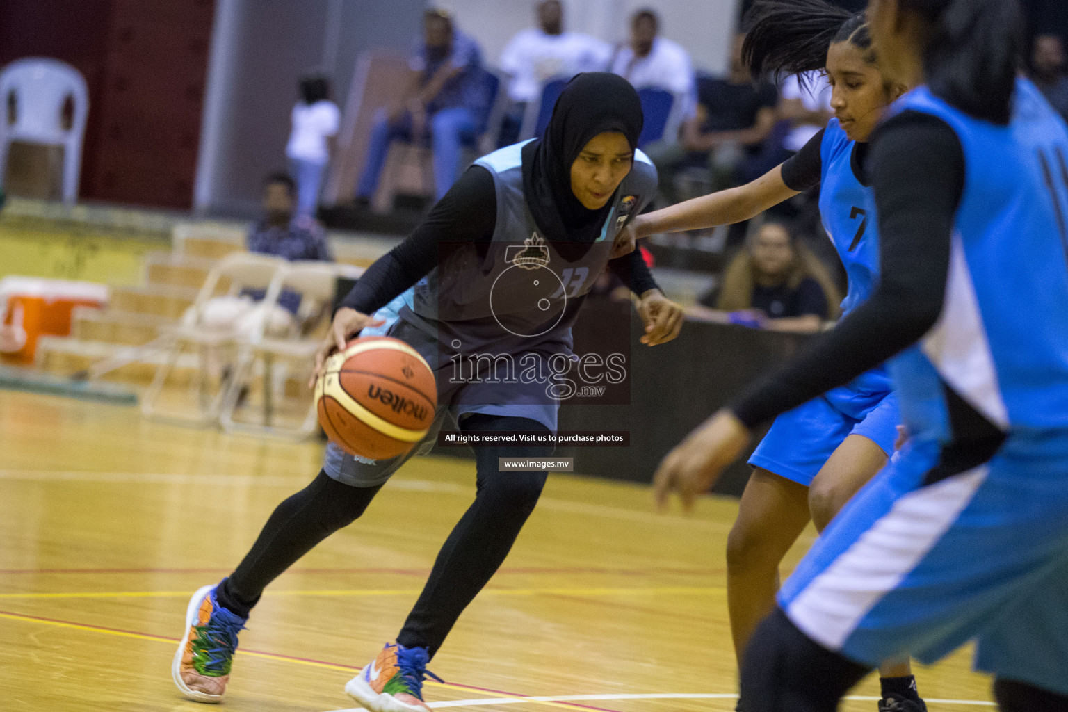 Elite BC vs Queens BC in the 14th National Basketball League 2020 held in Male' Maldives on Monday, 3rd February 2020. Photos: Ismail Thoriq / images.mv