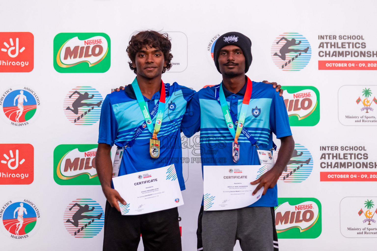 Day 2 of Inter-school Athletics Championship 2025 held in Ekuveni Synthetic Track, Male', Maldives on Tuesday, 07th October 2025. Photos by: Riza / Images.mv