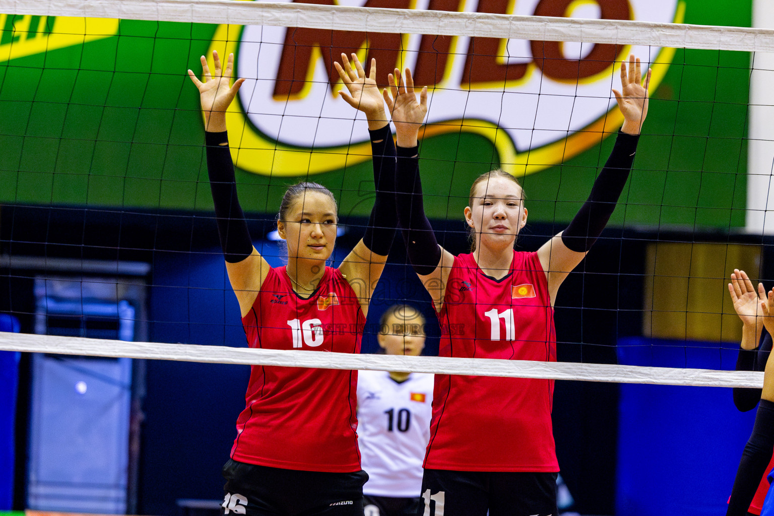 Kyrgyzstan vs Nepal in Semi Final of CAVA U20 Woman's Volleyball Championship 2024 was held in Social Center, Male', Maldives on 22nd July 2024. Photos: Nausham Waheed / images.mv