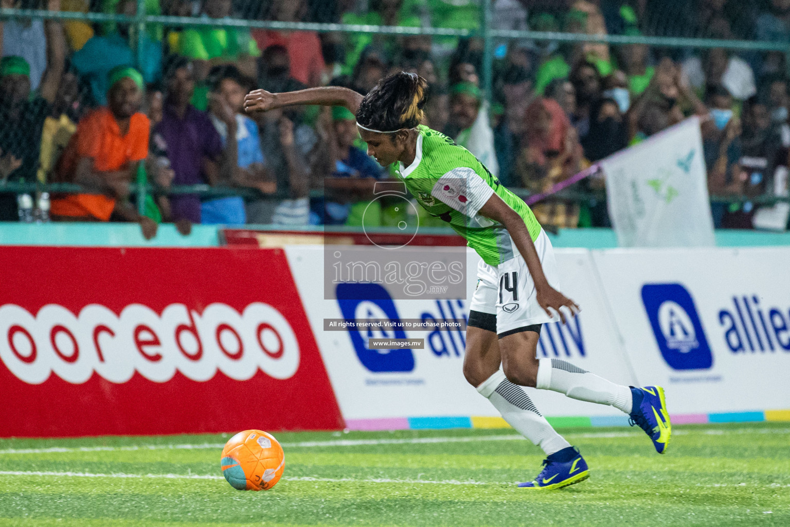 orts Limited vs WAMCO - in the Finals 18/30 Women's Futsal Fiesta 2021 held in Hulhumale, Maldives on 18 December 2021. Photos by Shuu Abdul Sattar