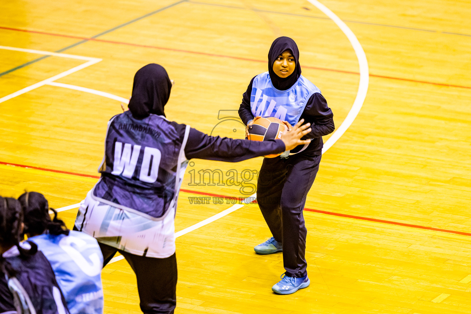 Day 12 of 25th Inter-School Netball Tournament was held in Social Center at Male', Maldives on Thursday, 22nd August 2024. Photos: Nausham Waheed / images.mv