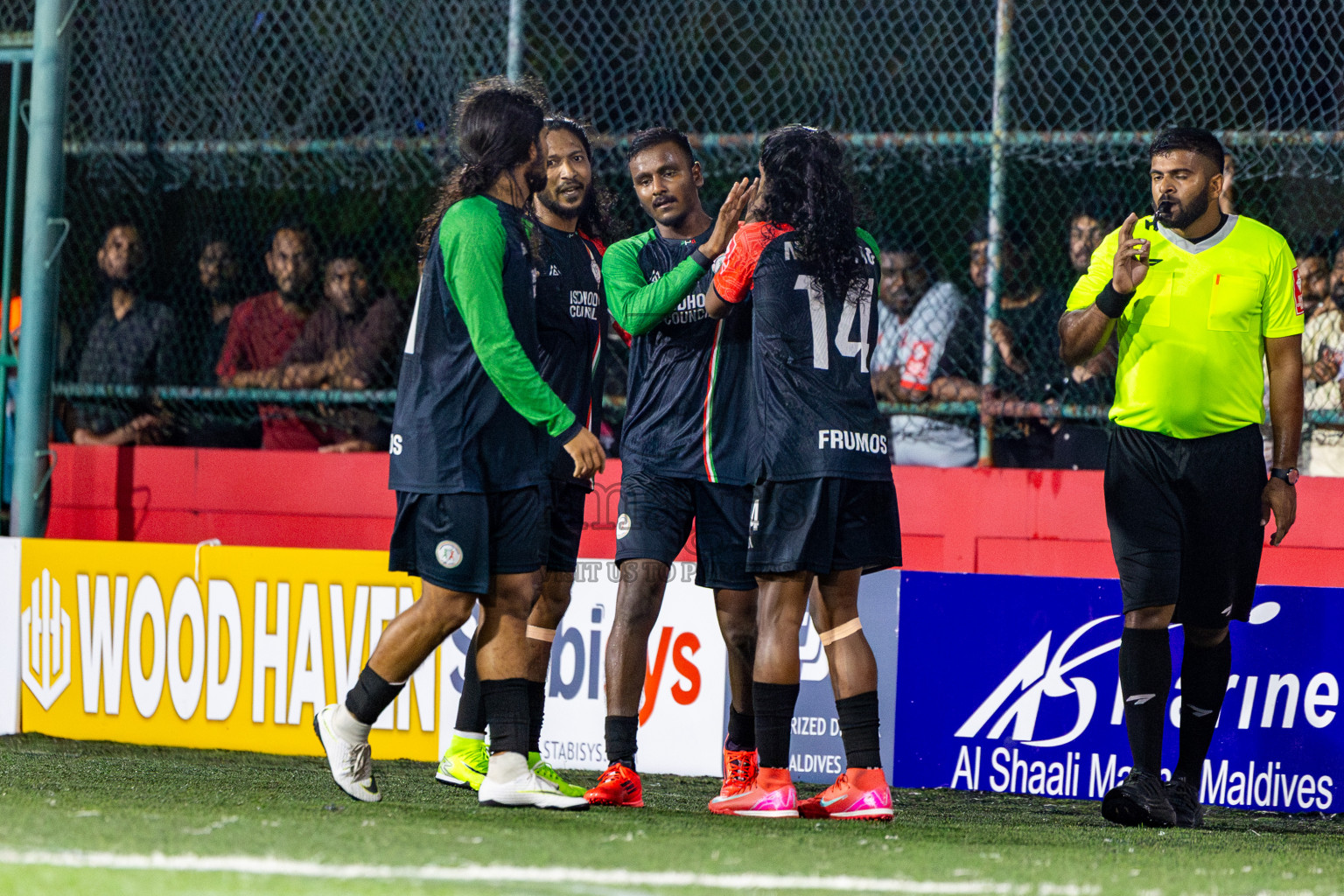 L Isdhoo VS L Maabaidhoo in Atoll Round Semi-Final on Day 22 of Golden Futsal Challenge 2025 was held on Sunday , 26th January 2025, in Hulhumale', Maldives. Photos: Nausham Waheed / images.mv