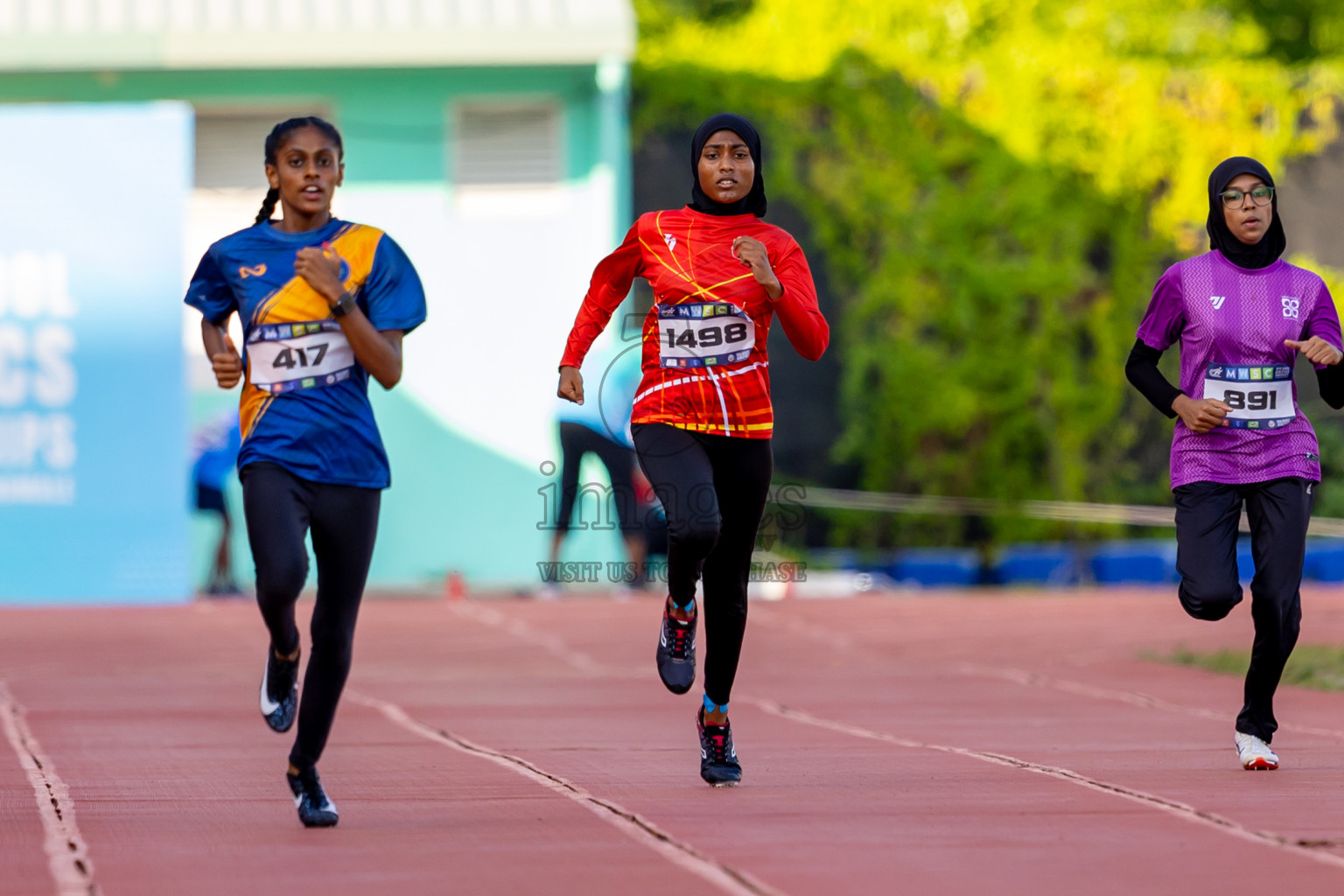 Day 4 of MWSC Interschool Athletics Championships 2024 held in Hulhumale Running Track, Hulhumale, Maldives on Tuesday, 12th November 2024. Photos by: Nausham Waheed / Images.mv