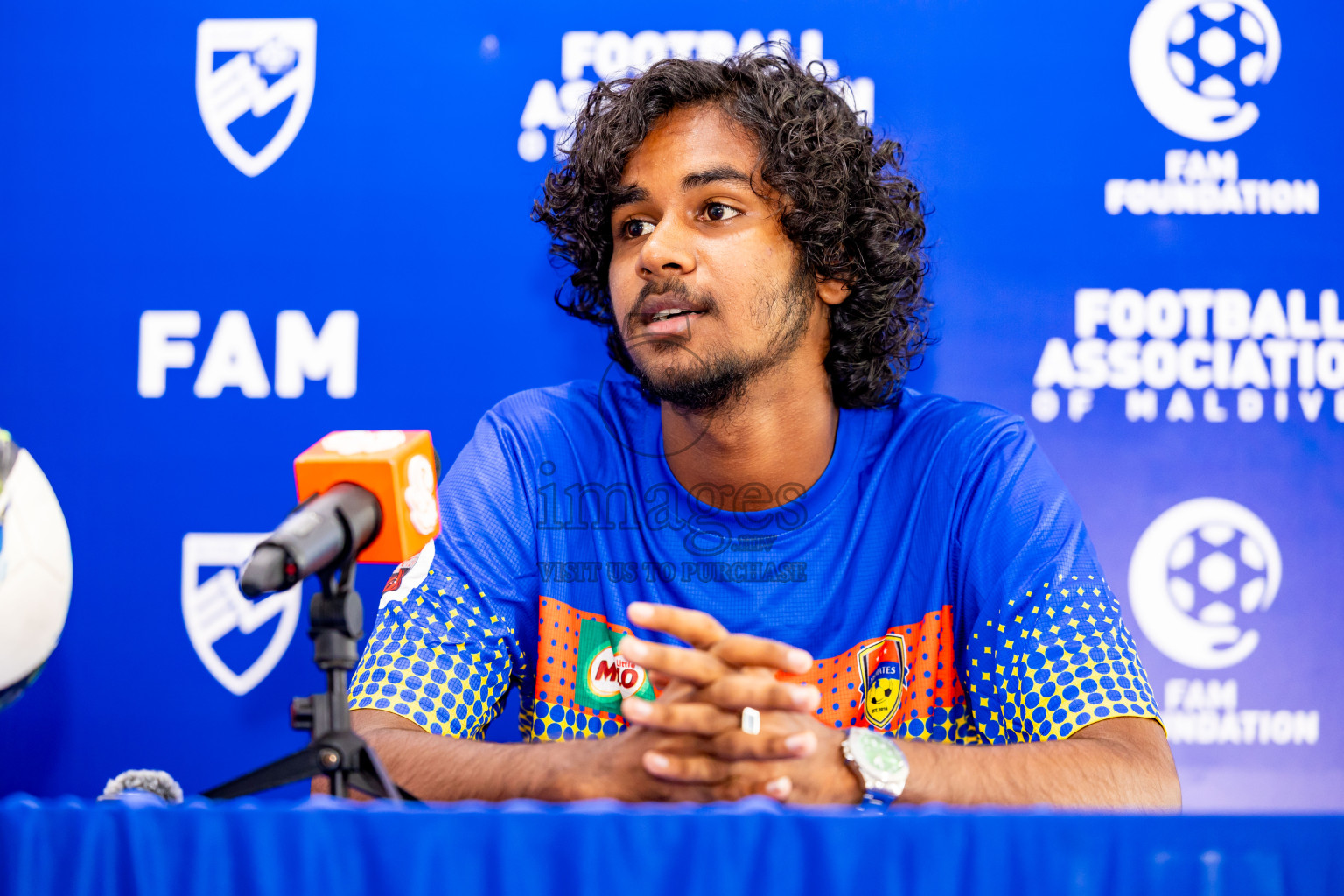 Final Pre-Match Press of Under 19 Youth Championship 2024 was held at National Stadium in Male', Maldives on Sunday, 30th June 2024. Photos: Nausham Waheed / images.mv