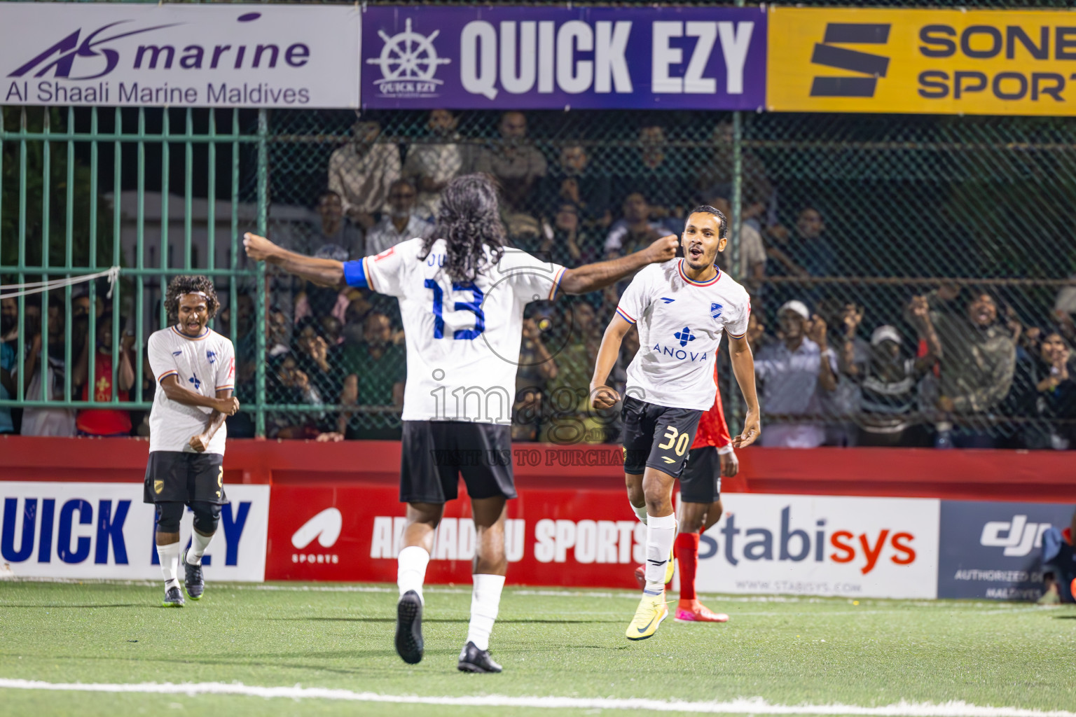 Dh Maaenboodhoo vs Dh Kudahuvadhoo in Dhaalu Atoll Finals in Day 25 of Golden Futsal Challenge 2025 was held on Wednesday , 28th January 2025, in Hulhumale', Maldives. Photos: Ismail Thoriq / images.mv