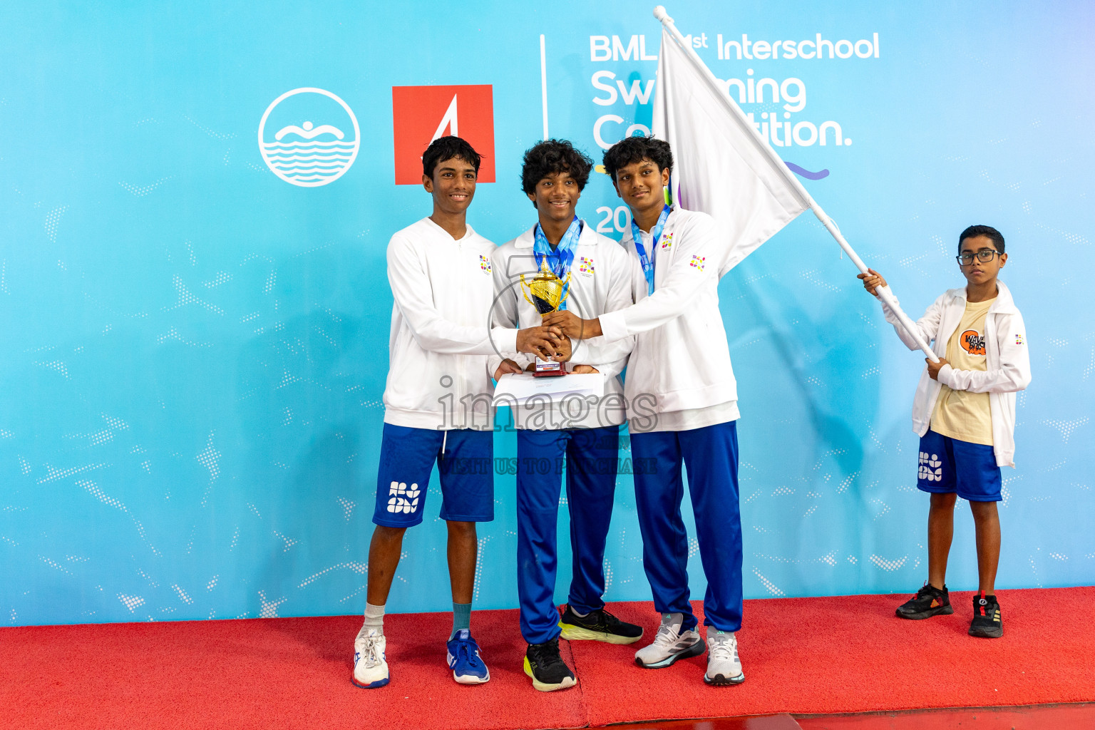 Closing Ceremony of BML 21st Interschool Swimming Competition 2025 .was held in Hulhumale' Swimming Pool, Hulhumale', Maldives on Saturday, 18th October 2025. 
Photos: Hassan Simah / images.mv