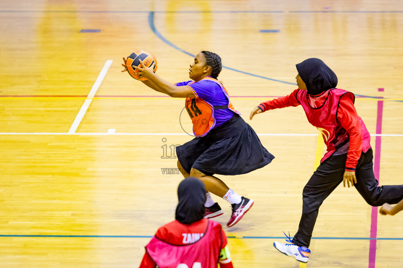 Day 2 of 25th Inter-School Netball Tournament was held in Social Center at Male', Maldives on Saturday, 10th August 2024. Photos: Nausham Waheed / images.mv