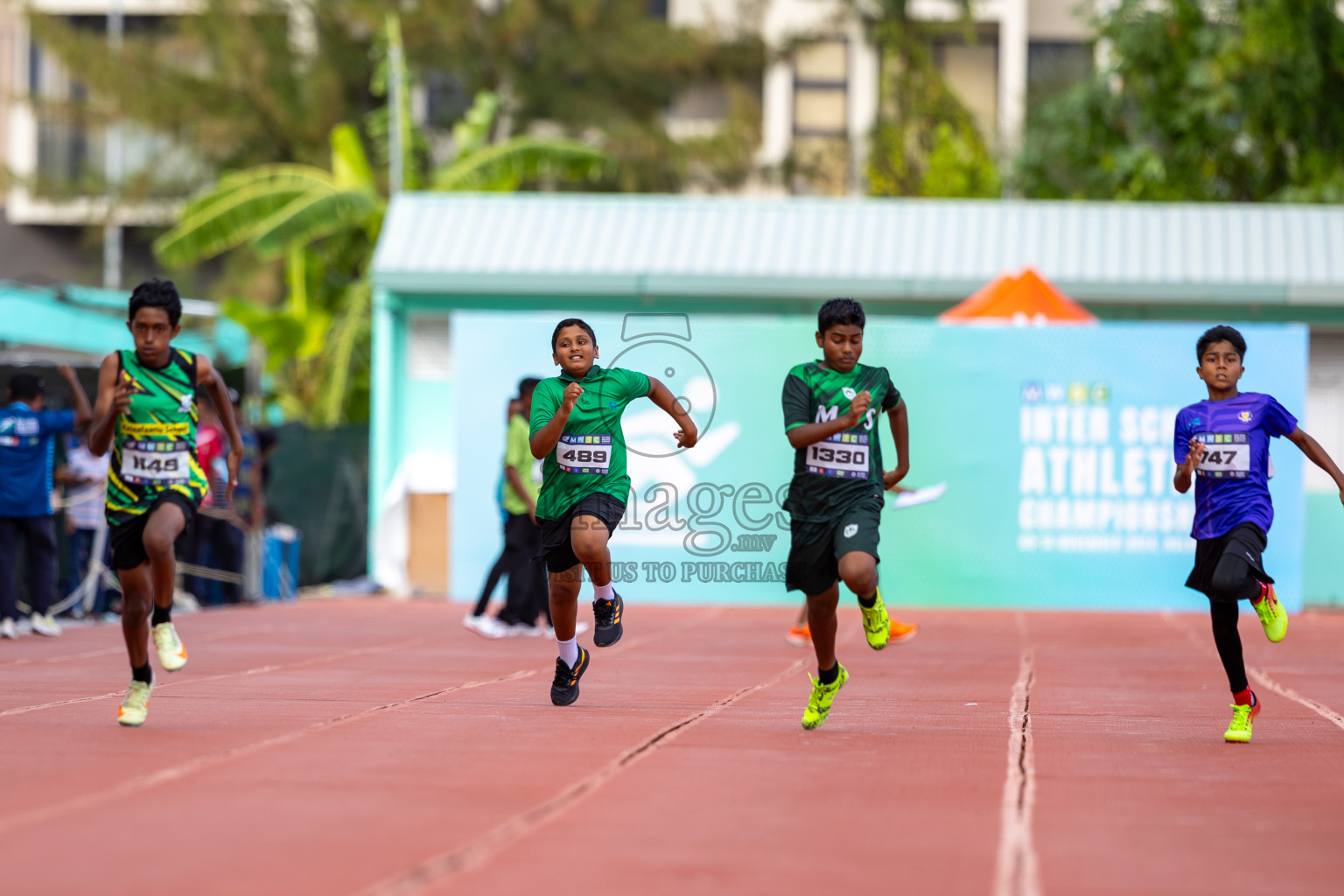 Day 2 of MWSC Interschool Athletics Championships 2024 held in Hulhumale Running Track, Hulhumale, Maldives on Sunday, 10th November 2024. Photos by: Ismail Thoriq / Images.mv