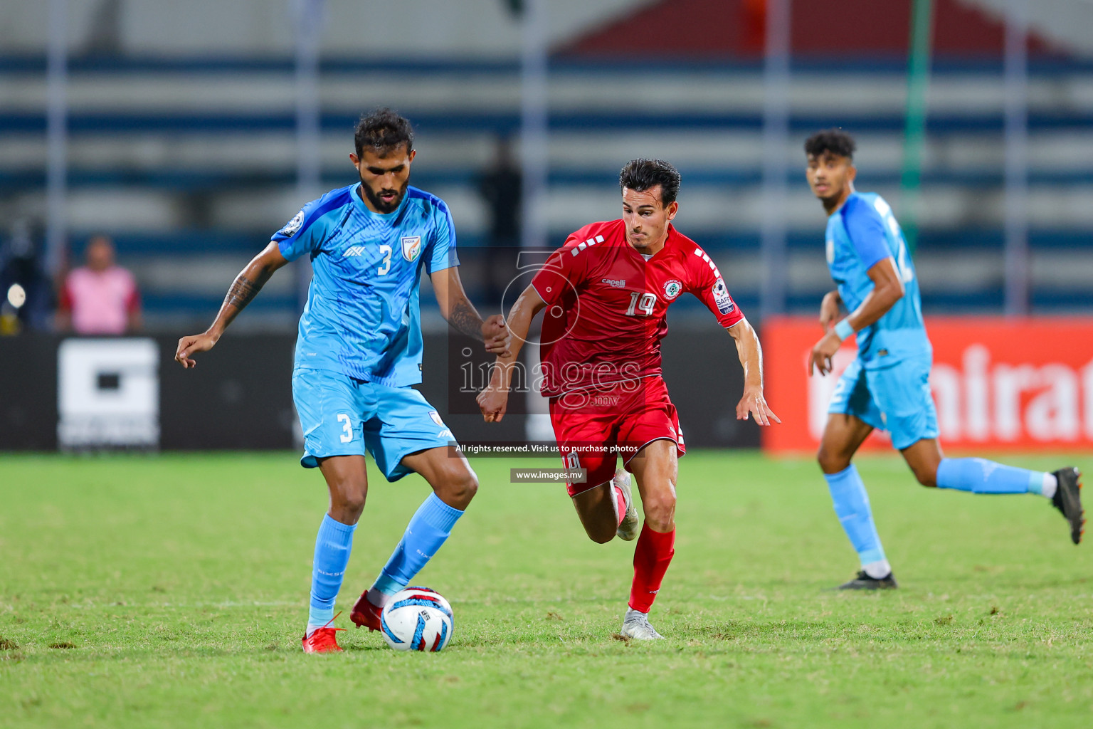 Lebanon vs India in the Semi-final of SAFF Championship 2023 held in Sree Kanteerava Stadium, Bengaluru, India, on Saturday, 1st July 2023. Photos: Nausham Waheed, Hassan Simah / images.mv