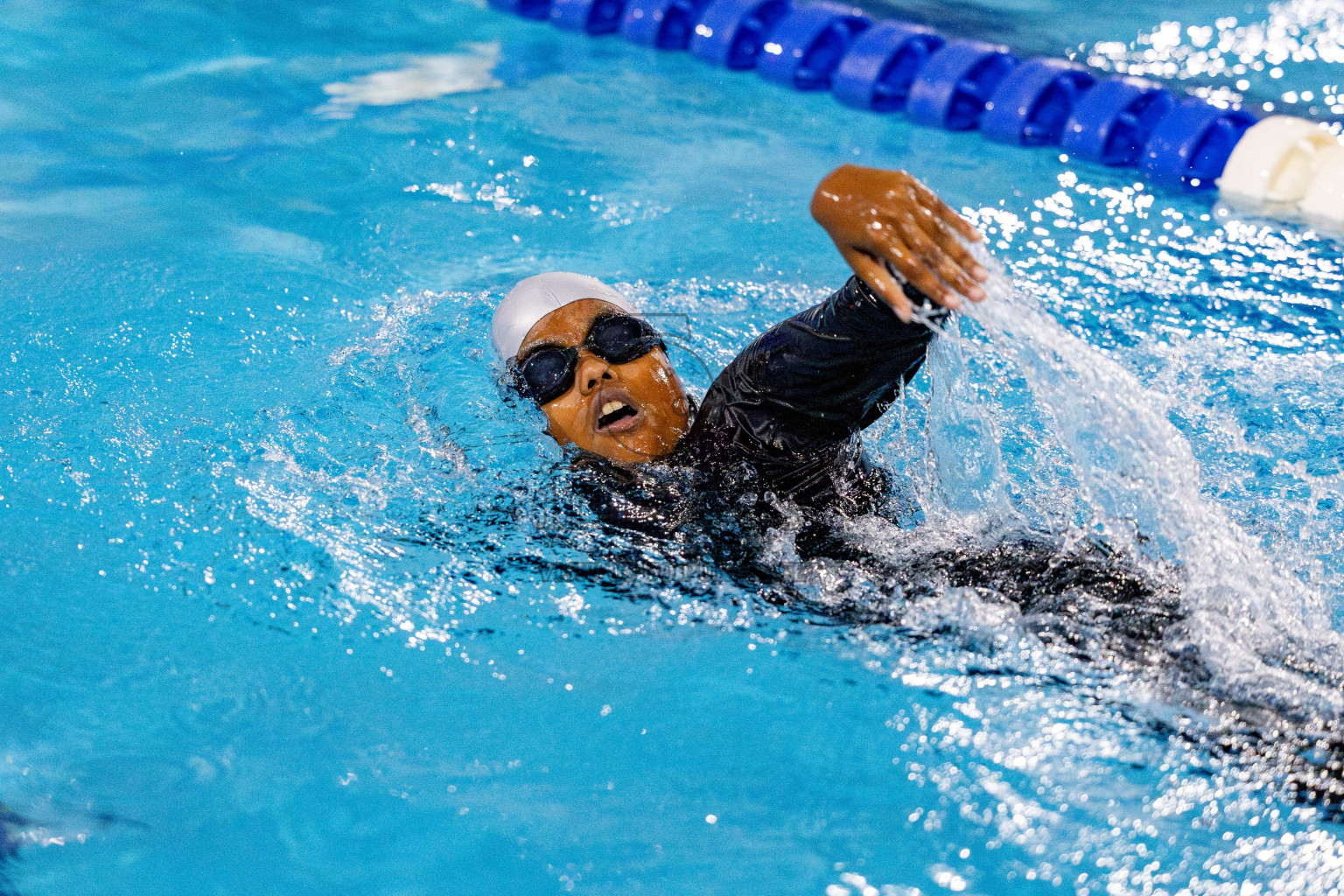 Day 4 of National Swimming Championship 2024 held in Hulhumale', Maldives on Monday, 16th December 2024. Photos: Hassan Simah / images.mv